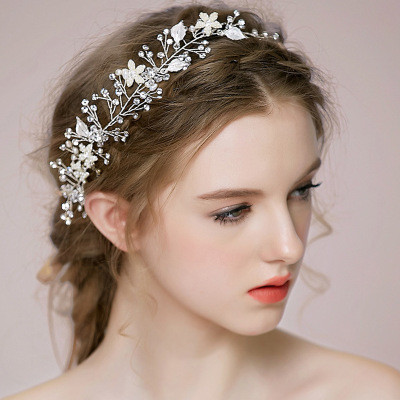 Beautiful Flower Bride Headband - Click Image to Close